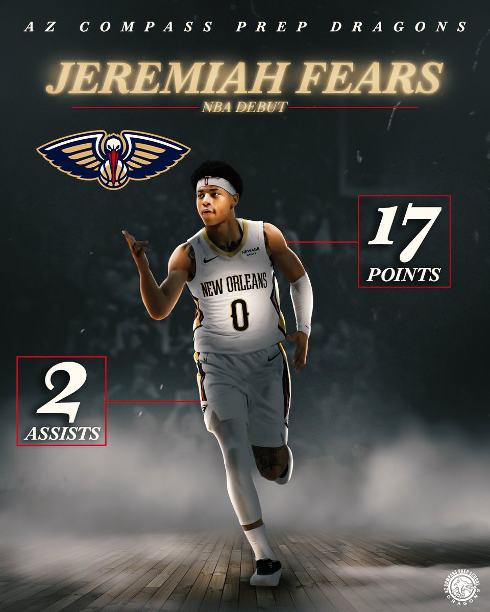 AZCompass_Prep's tweet image. 0 Fears took over in his NBA debut! 🐉🔥 @jeremiahfears2