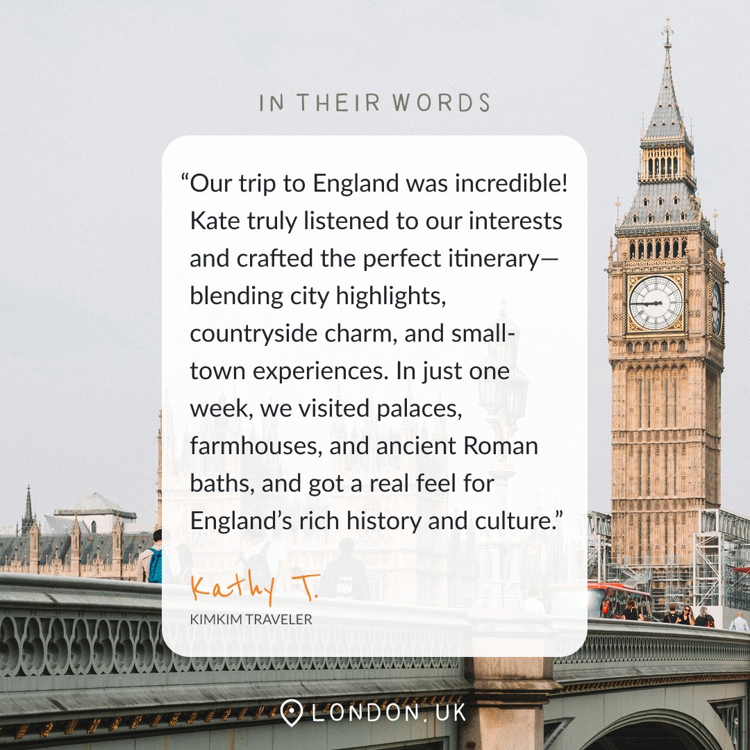 We plan trips that make you feel connected to your destination. 

Chatting with locals in small towns, finding hidden corners of London, experiencing culture as it's meant to be experienced.

#england #kimkim #kimkimtravel #travel #travelinspiration