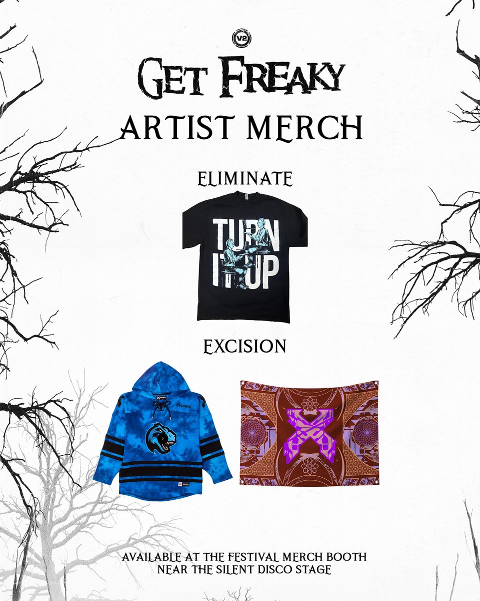 Official Get Freaky + Artist Merch available all weekend! Your favorite artists brought the heat 🔥

Only at the festival merch tent near the Silent Disco Stage. Limited stock. No restocks. 👀