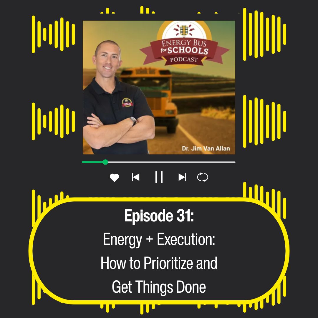 EPISODE 31!! The topic in this episode is about energy and executions. Prioritizing what things you should get done now and what to do later.
<a href="/JimVanAllan/">Dr. Jim Van Allan- Energy Bus for Schools</a> 

⭐️CLICK HERE TO START LISTENING:open.spotify.com/show/5eVLK42qU… #Podcast #BusOfPositivityEnergy

#Podcast