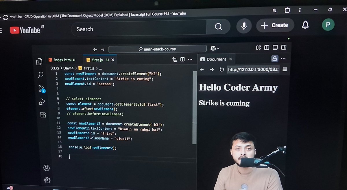 preeti_kus2007's tweet image. Today  I learned  about the DOM (document object  model)in java script. The DOM represents the structure  of a web page as a tree of objects-it allows java script
script to interact with , modify and control  HTML and CSS dynamically. 
#Javascript #webdevelopment #LearningJourney