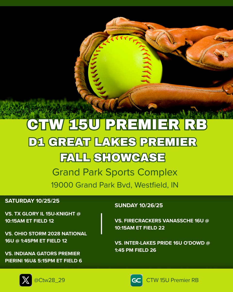 Ctw28_29's tweet image. Come watch us play this weekend at the D1 Great Lakes Premier Fall Showcase in Westfield, IN
