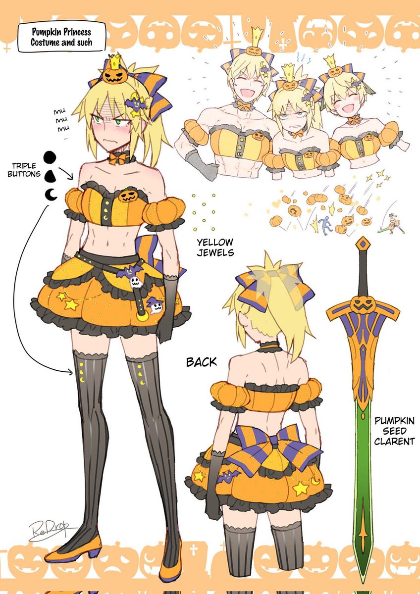 With this being the Final Halloween in FGO, I’m sad we never got Halloween Mordred drawn by ReDrop in the game