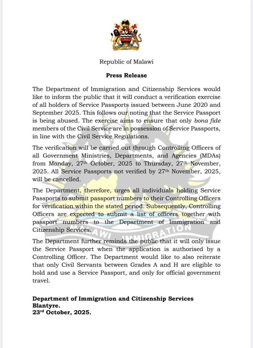 Malawi Government🇲🇼 (@malawigovt) on Twitter photo 