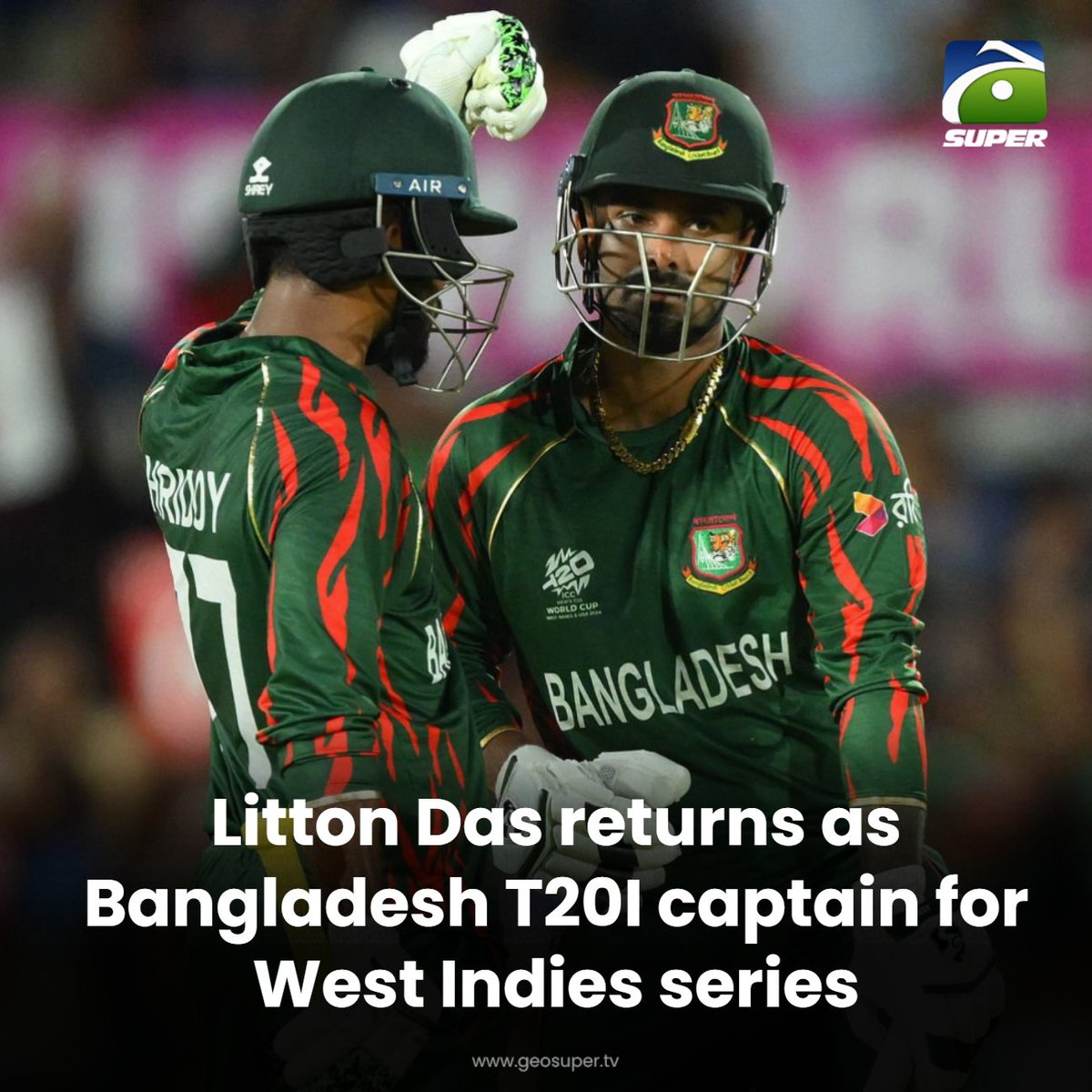 geosupertv's tweet image. Bangladesh’s leader returns strong! 💪🏏

Read More: geosuper.tv/latest/49949-l…

#BANvWI #T20Iseries