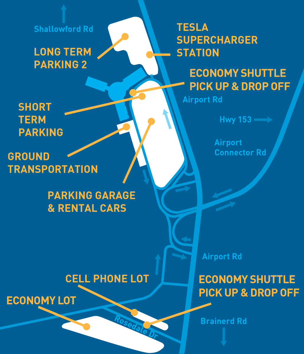 ⚠️PARKING UPDATE: Starting this Monday, Oct. 27, our Long Term 1 lot will close to prepare for construction of our new parking garage. 
The economy lot will add additional parking and a free shuttle to the terminal every 15 minutes. Learn more at flycha.com/parking-direct… ✈️