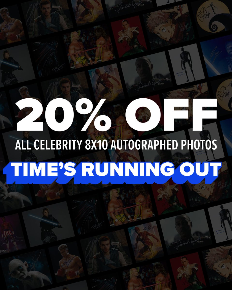 There’s still time to grab your fave autographed 8x10 photos at 20% off. Celebrate the stars and stories that made you a fan in the first place. The sale ends soon—shop before they’re gone: spr.ly/6011AAonN

#ShopFANEXPO #Sale #Autographs
