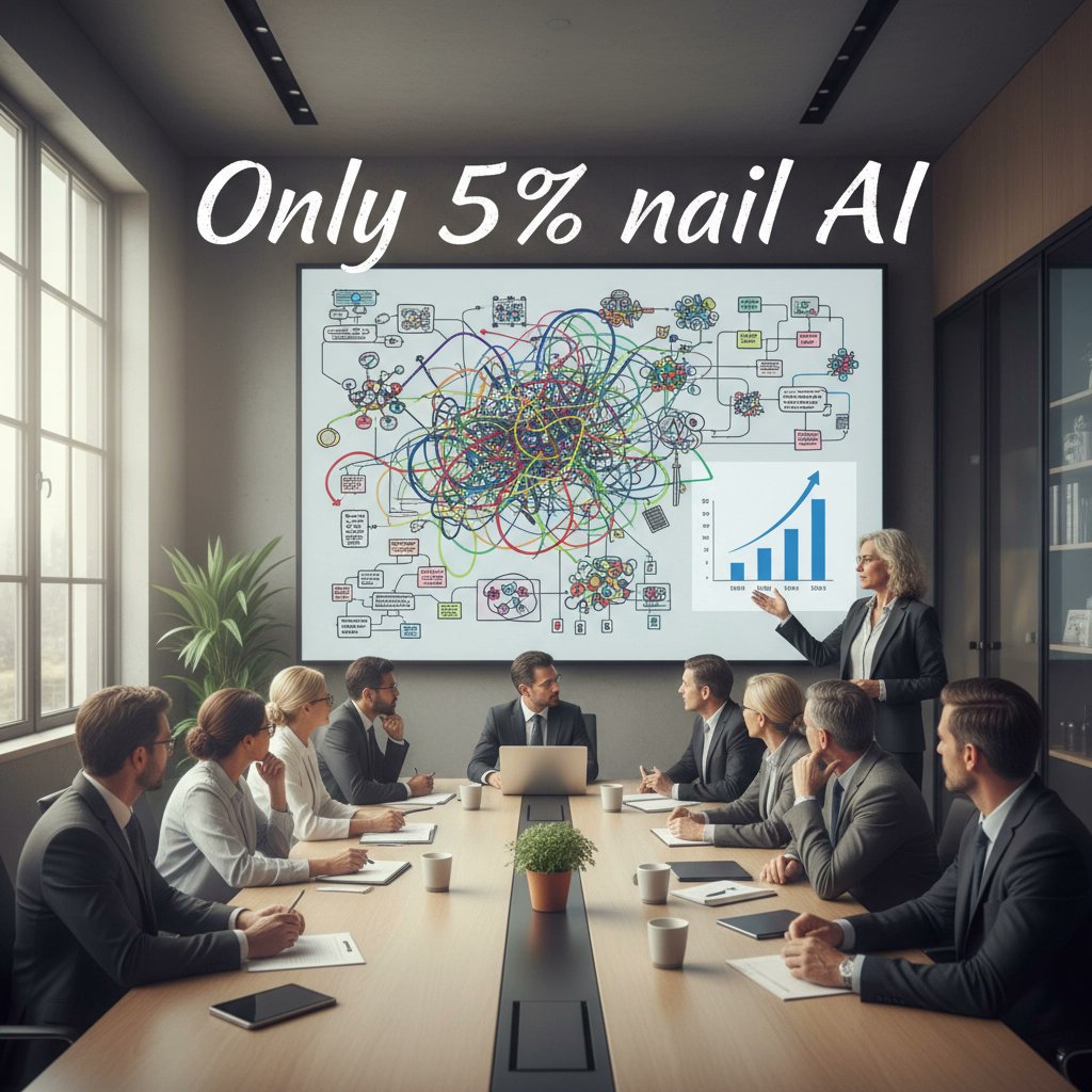 gprasm's tweet image. Most companies buy shiny AI tools and end up with... shiny headaches. The secret sauce? Strategy, not just tech. Want to join the 5% Club of true AI winners? GPRA’s got your back. #ManagementConsulting #BusinessGrowth #AIimplementation