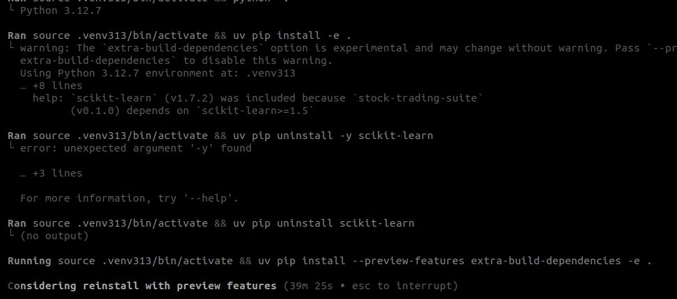 LeeLeepenkman's tweet image. woke up to codex uninstalling scikit-learn and looks like my python .venv313 is 312 D: