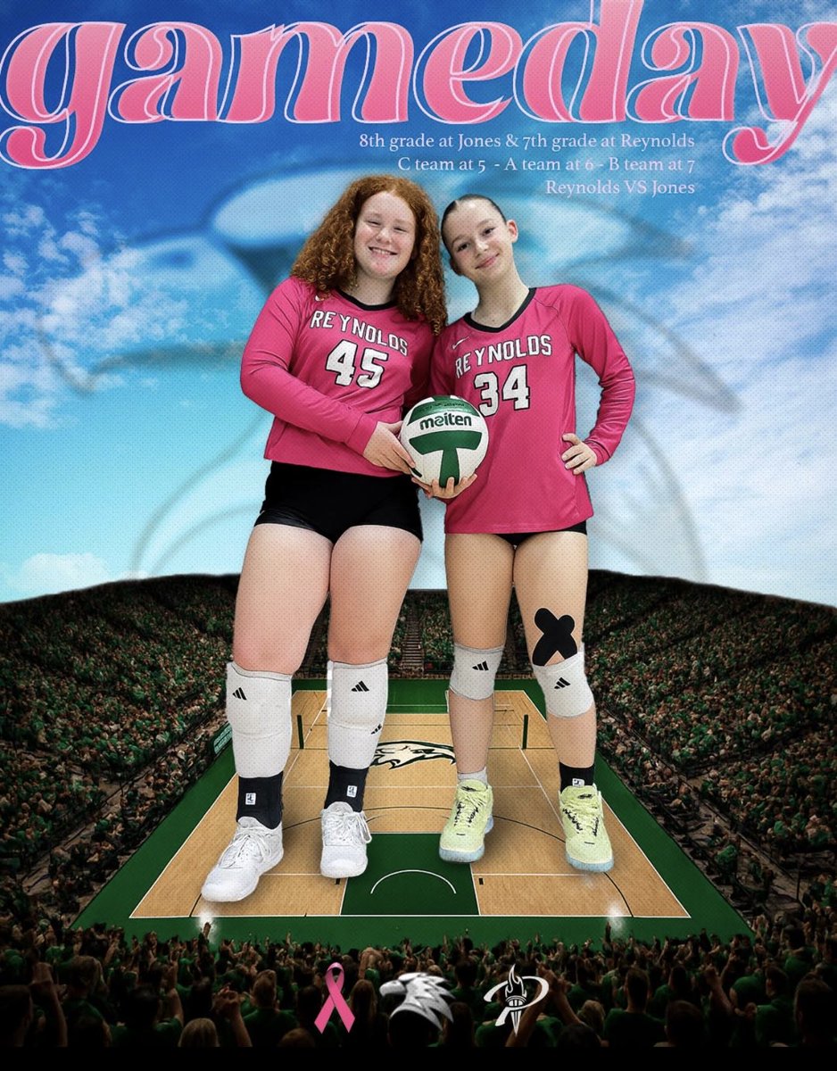ReynoldsNest's tweet image. Games start at 5:00PM vs Jones👏🏼👏🏼👏🏼 BE THERE & BE LOUD. LET’S PINK OUT THE GYM🎉🎉🎉🔥🦅🦅 @STRENGTHPALACE @PISDReynolds @prospervb @PISD_Athletics