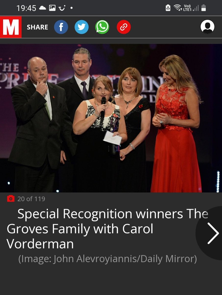 Watching the <a href="/PrideOfBritain/">Pride of Britain</a> worthy awardees remembering our 2016 appearance and sharing Lillians story with the nation, a whirlwind,  emotional journey. Well done 👏