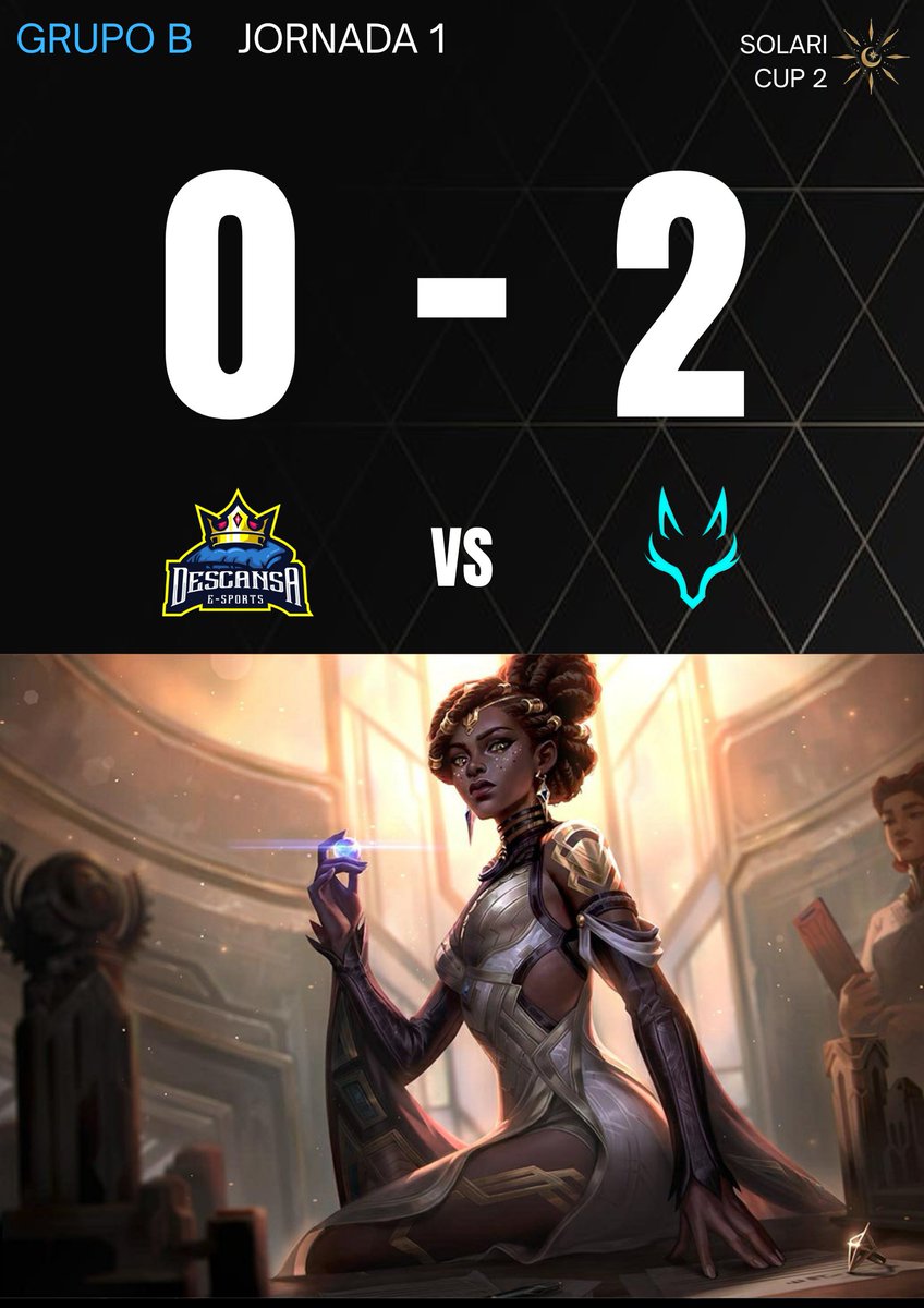 Último resultado de esta jornada intensiva de la SOLARI CUP 2 y oootro 2-0 🙂‍↕️

<a href="/skyfox_esports/">Skyfox Esports</a> Arctic no falla y consigue su primera victoria ante Descansa E-Sports.

Equipo fuerte que aspira a todo!!