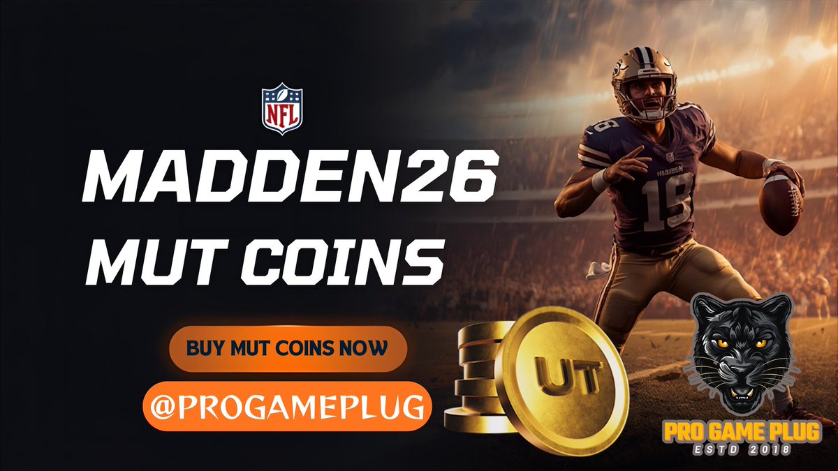 PROGamePlug's tweet image. Madden26 MUT Coins for Sale on #PlayStation and #Xbox Platforms.

⚡ Instant Delivery and Competitive Pricing, Receive your coins instantly at market-leading rates.

🔥 100% Secure Transactions: Utilizing proven safe methods to safeguard your account.

ALSO BUYING COINS FOR ALL…