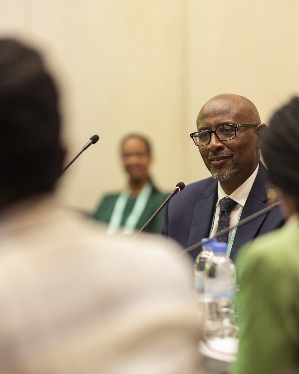 RwandaICT's tweet photo. At the sidelines of #MWCKigali25 , Minister @MusoniPaula organized a roundtable discussion focused on identifying concrete AI use cases to unlock social and economic value for Rwanda across several critical sectors. 

The roundtable brought together the Ministers of Education @JoNsengimana , Agriculture and Animal Resources @mcbagabe , Health @nsanzimanasabin , and Public Service and Labour @CNkulikiyinka , along with cooperation partners, to explore a roadmap for AI adoption in Rwanda.