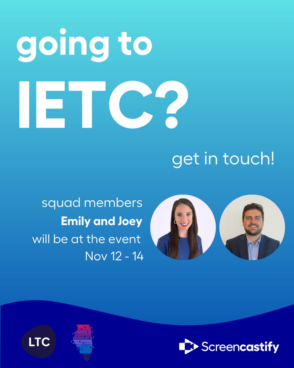 Screencastify's tweet image. We’re headed to Springfield, IL for #IETC2025! 🎉

Our squad members Emily and Joey are eager to connect with fellow educators, tech leaders, and innovators exploring how video transforms engagement and reflection in the classroom.

Let’s connect and talk #EdTech! 👋 #K12 #Video
