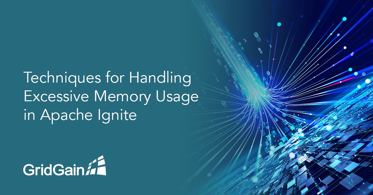 gridgain's tweet image. Managing memory in Apache Ignite is key to performance and stability. From data region tuning to swap space management, these techniques help keep your in-memory clusters fast and efficient.
Learn how to handle excessive memory usage:
hubs.la/Q03PYCxy0
#InMemoryComputing