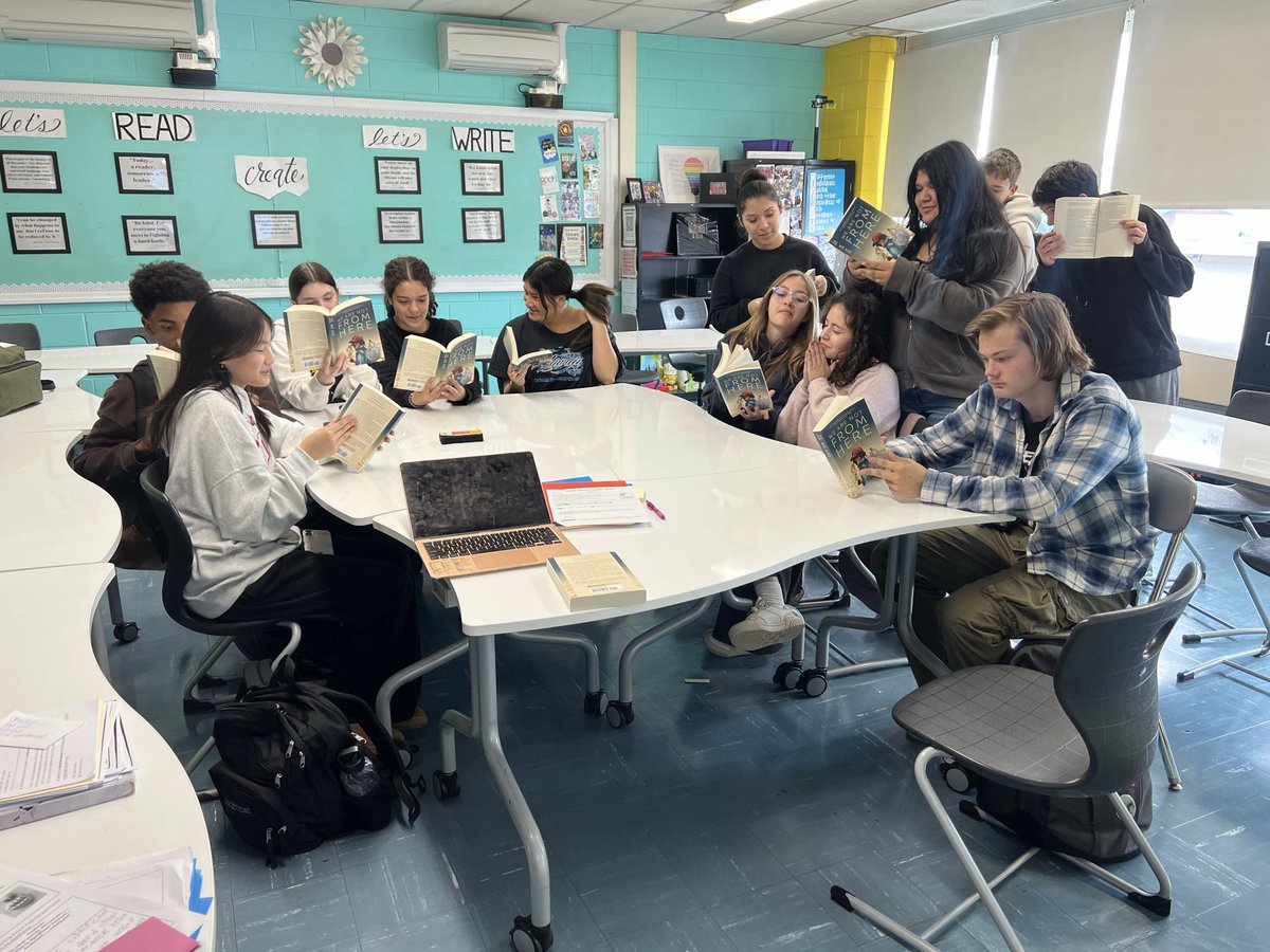 LiteraryMhs's tweet photo. 📖📚"Because the world doesn't care how much pain you are in, or what terrible thing has happened to you. It continues. Morning comes, whether you want it to or not." 📖📚 LIT SOCIETY @MineolaUFSD @mineolahs . When in doubt, reading is the answer. NEW COMMUNAL read 👏⤵️⤵️ https://t.co/hYzoMULyFF