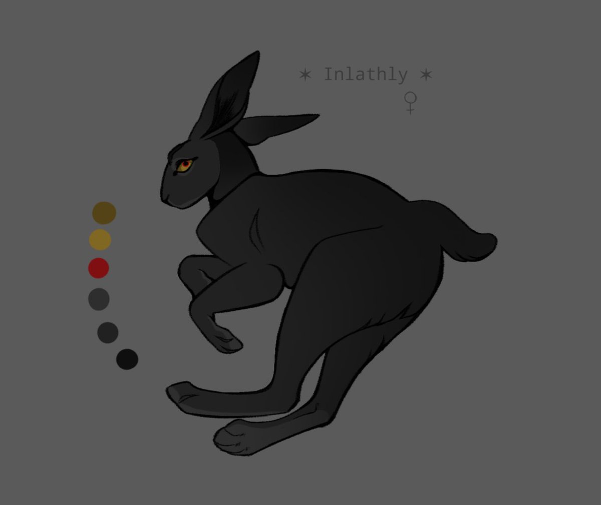 This is Inlathly she's a self indulging mythological rabbit and I love her