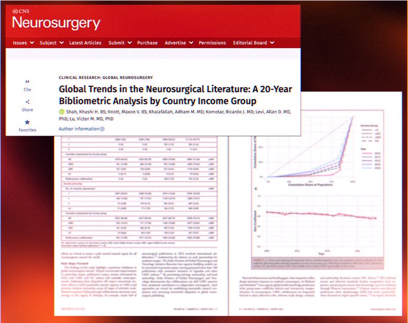 victorlumd's tweet image. Greatwork to MS3 Khushi Shah for getting this study over the line, reviewing over 27K studies to show that the overall neurosurgery literature remains dominated by high income countries, and that there are many aspects to consider to improve representation for now and the future.