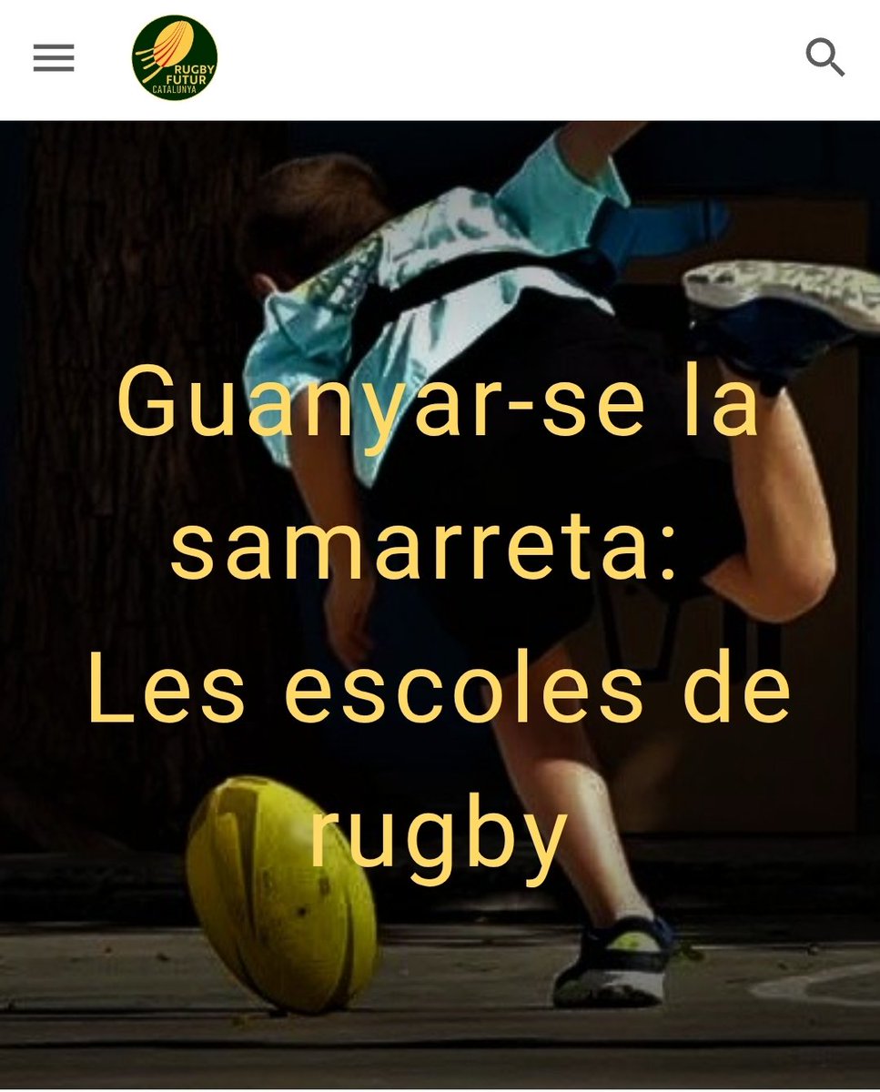 Avui és dijous i ja teniu disponible el darrer article de la Revista digital:
"Guanyar-se la samarreta: les escoles de rugby"
Bona lectura a totes i tots ✨
Salut i Rugby🏉 💪
#rugbyfuturcatalà
#femcréixerelrugby
#rugbyperatothom
sites.google.com/view/catalunya…
