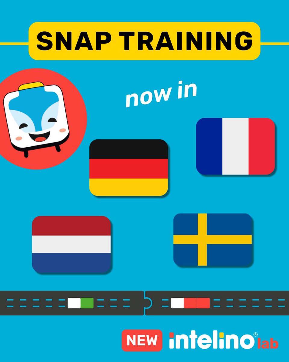 🇩🇪Jetzt auch auf Deutsch! The downloadable Snap Training Course is now available in 5 languages: EN, NL, SV, FR &amp; DE. Explore them in intelino Lab!
lab.intelino.com/training
#MINTbildung #STEM #EdTech #intelino #CodingForKids #TeachSTEM #STEAMlearning