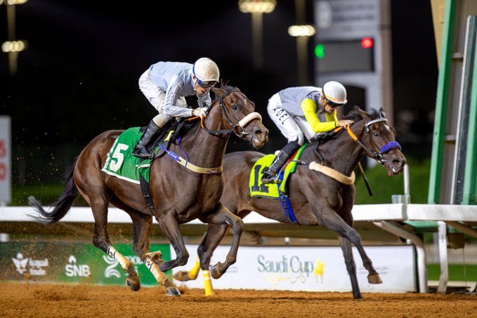 Jaarif" the Fighter Horse achieves his second victory today!
"Jaarif"
With a powerful surge, he clinches the final heat
And adds his second victory to his racing record! ✨
#JockeyClubOfSaudiArabia
#RiyadhRacingSeason