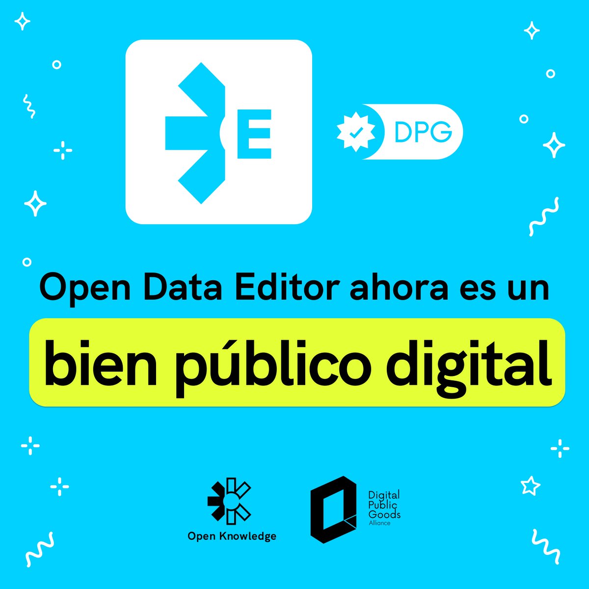 OKFN's tweet image. 🌟 🙌🏾 Actualización emocionante: #OpenDataEditor ha sido reconocido como un #bienpúblicodigital por @DPGAlliance.
Esto significa que la adopción global ha contribuido a los ODS de la ONU y que ODE cumple con los más altos estándares de #apertura.
👉🏾 Más: blog.okfn.org/es/2025/10/22/…