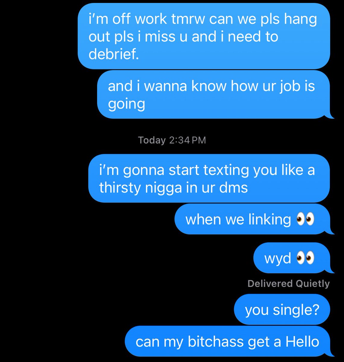#CanMyBitchassGetAHello