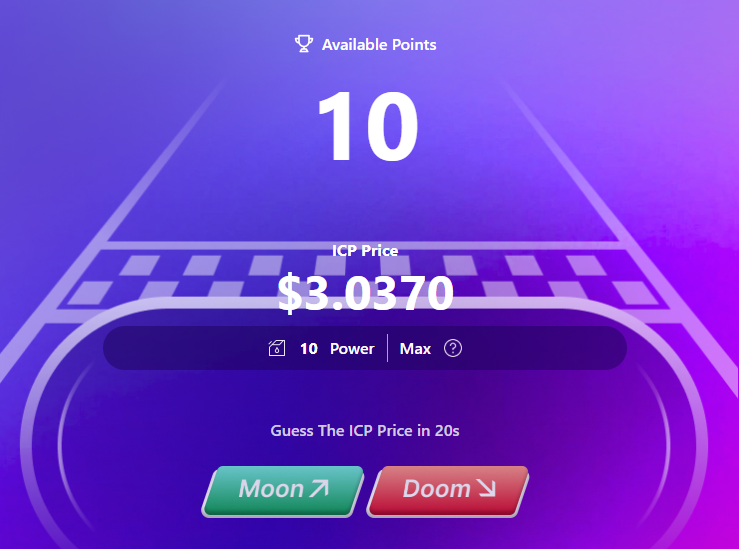 ICPRacer's tweet image. 👓 Show us what you&apos;ve got.

🌙 MOON or 💥 DOOM?

#DFINITY #ICP #ICPRACER