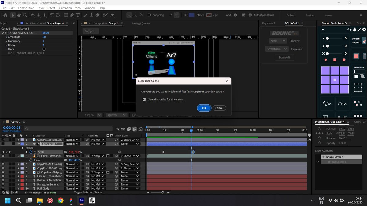 rajavarman307's tweet image. NVMe hitting max while working in After Effects — time for a serious purge to keep those renders flying ⚡🎬
#AfterEffects #AETips #EditingWorkflow #RenderSpeed #StorageFull #NVMEDrive #AEMotionDesign #CreativeProcess #PostProduction