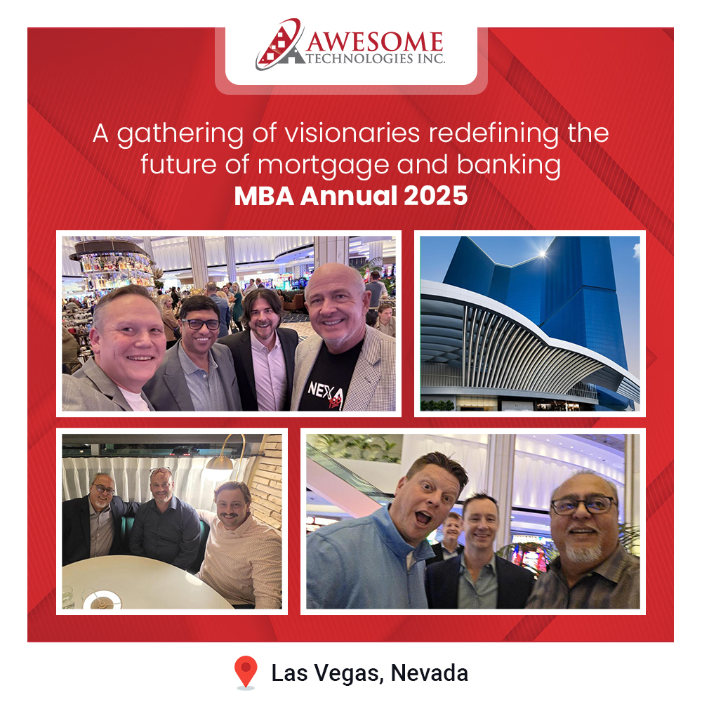 awesometech_inc's tweet image. Amazing experience at MBA Annual 2025 in Las Vegas!
Inspiring sessions and great conversations shaping the future of mortgage and banking.
Excited to turn insights into action.

#AwesomeTechInc #MBAAnnual2025 #MortgageTech #BankingTechnology