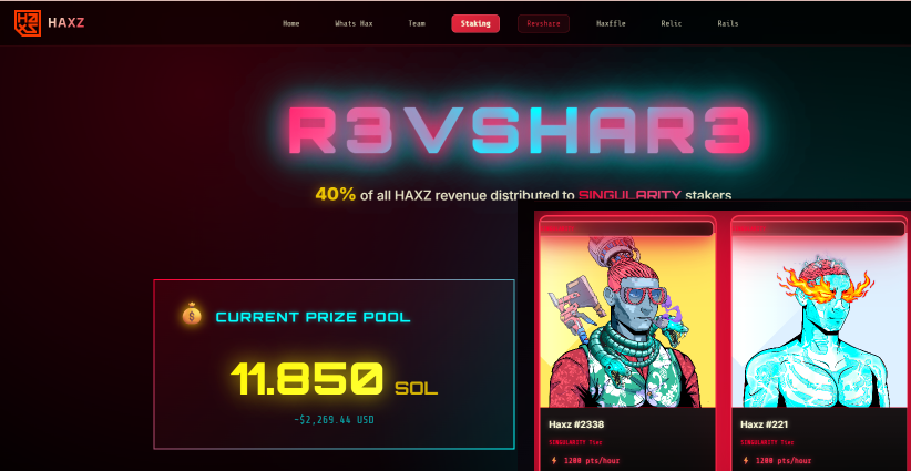 Getting a r3vshar3 every 3 days because I singularity staked both my NFTs.

BELIEVE IN SOMETHING.