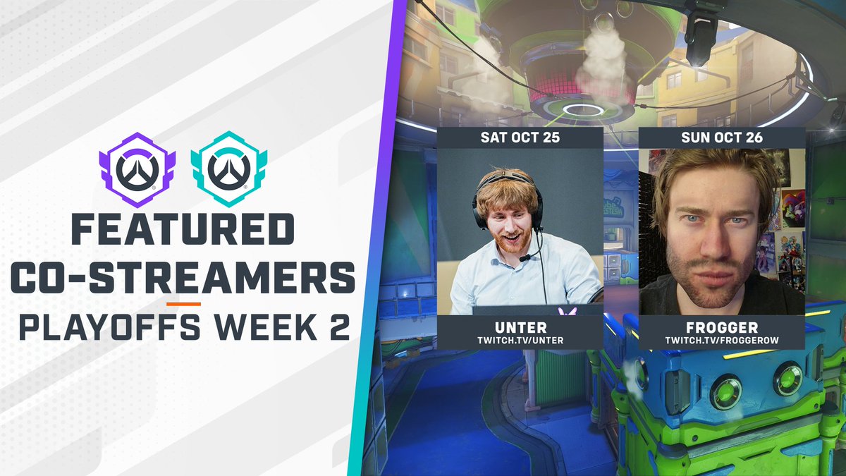 OW_Esports's tweet photo. It's a good weekend for the #LucioMafia🐸 Join @UnterOW and @FroggerOW as our final Featured Co-Streamers of Stage 3! 

They'll be taking you through all the action as we determine our last #OWCSFinals teams and crown our regional champs 👑 https://t.co/DiLFCjEiHc