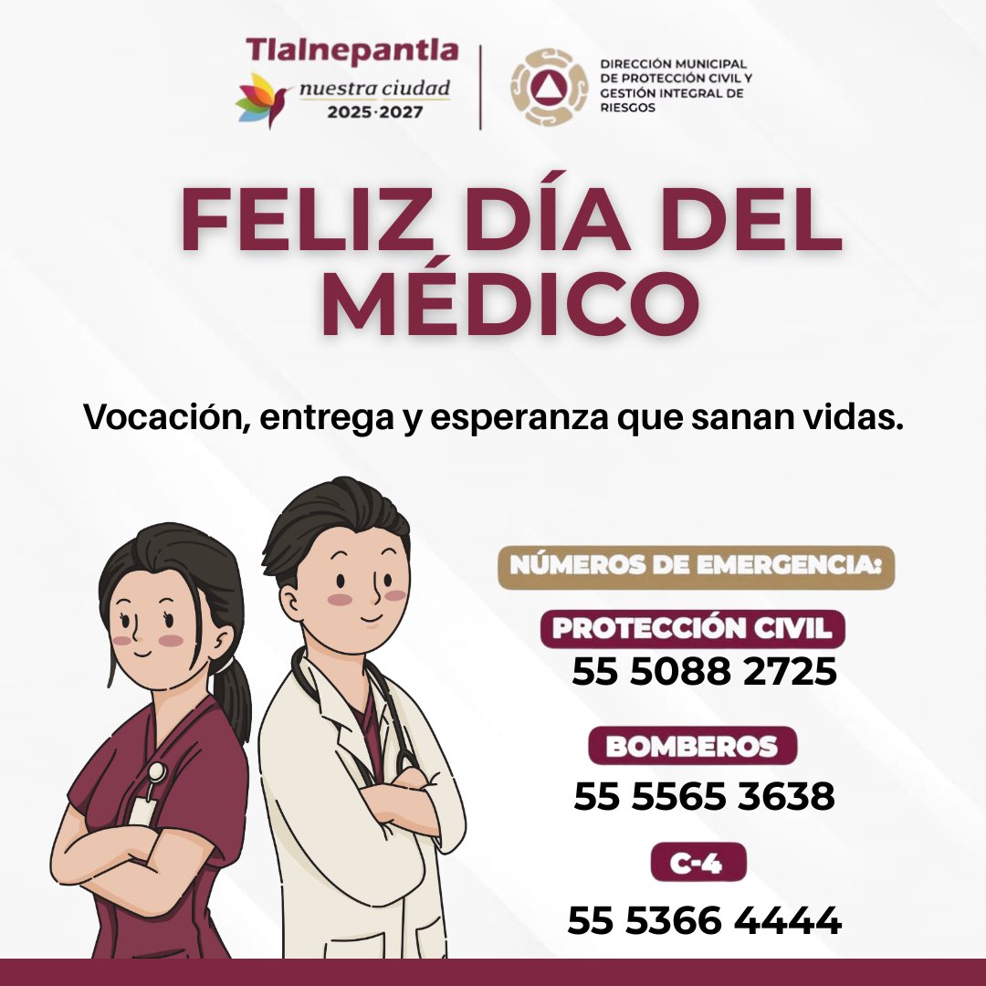 Gracias a las y los médicos que con su conocimiento y esfuerzo salvan vidas y fortalecen el bienestar de #NuestraCiudad.