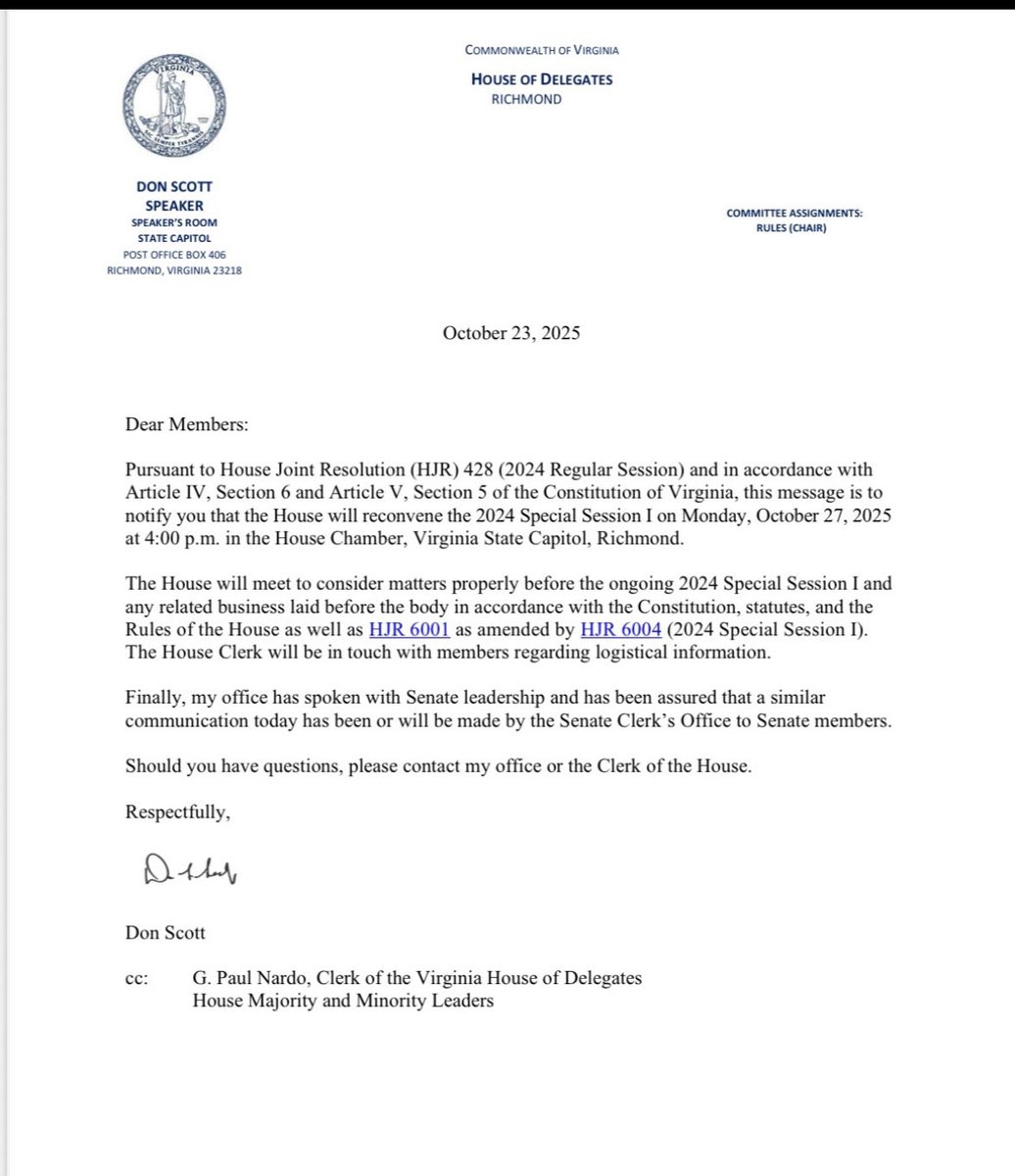 The special session meeting is official and will be taking place at 4 pm on Monday.