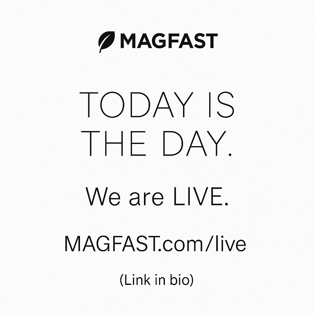 ✨ TODAY. IS. THE. DAY. ✨
We are LIVE and it’s happening right now! 🎉
Join us at MAGFAST.com/live for the big show — reveals, giveaways, and major surprises you don’t want to miss. 👀
Link in bio!
#MAGFAST #LiveEvent #ChangingChargingForGood
