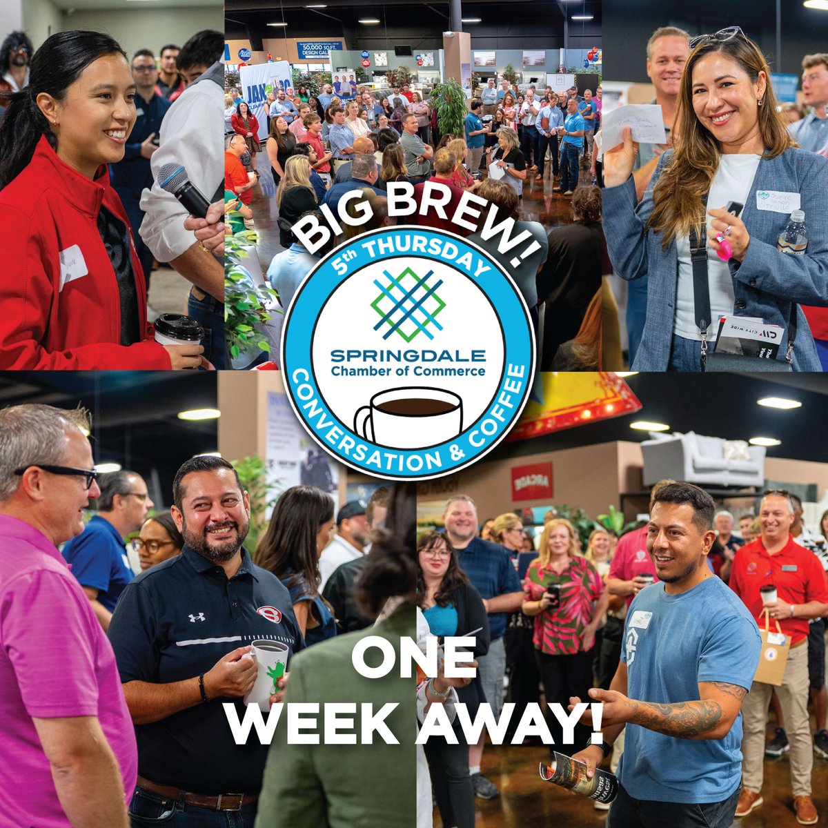 SpringdaleCofC's tweet image. ☕ One Week Out: NWA’s Largest Morning Networking Event!
📅 Thursday, October 30
🕘 8:30 a.m. – 9:30 a.m.
📍 Sam’s Furniture – Main Store (4326 Hidden Creek Ln.)
💵 $2 per person
Thank you to our sponsors: McDonald's, Ozarks Electric Cooperative and OzarksGo