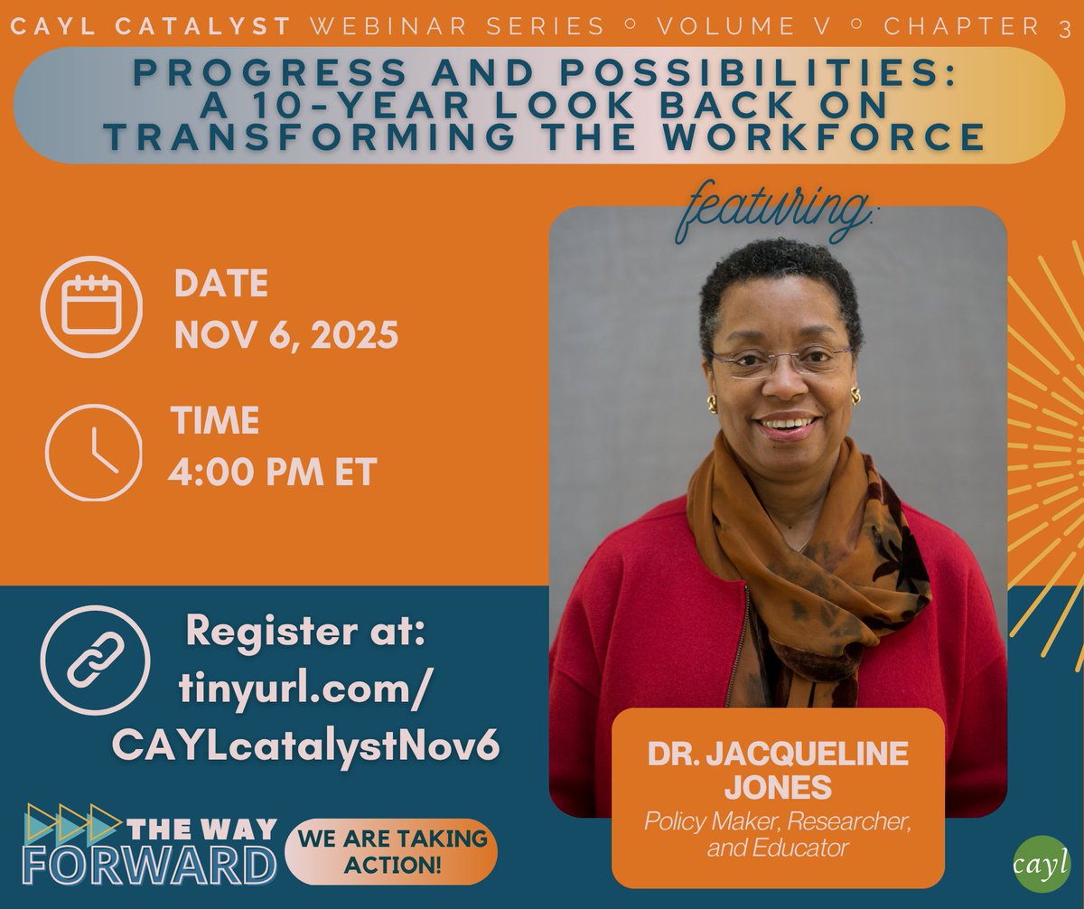 caylinstitute's tweet image. 10 years after the landmark Transforming the Workforce for Children Birth Through Age 8 report, we’re revisiting its bold vision for #ECE - What progress has been made? Where do challenges remain? Register now 👉 tinyurl.com/2f486rju

@earlyedcollab