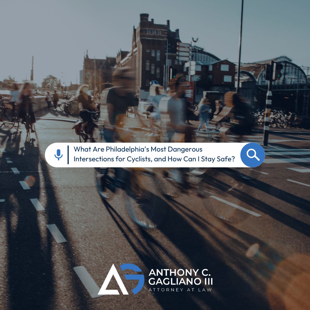 Cyclists beware! 🚲⚠️ Some Philly intersections are especially risky:

🚦 Grant &amp; SW 49th – Crowds &amp; distracted drivers
🚦 Market &amp; 30th – Heavy transit traffic
🚦 Roosevelt &amp; Grant – Trucks &amp; aggressive drivers

Tips to stay safe ➡️ bit.ly/4q9BVav #bikesafety