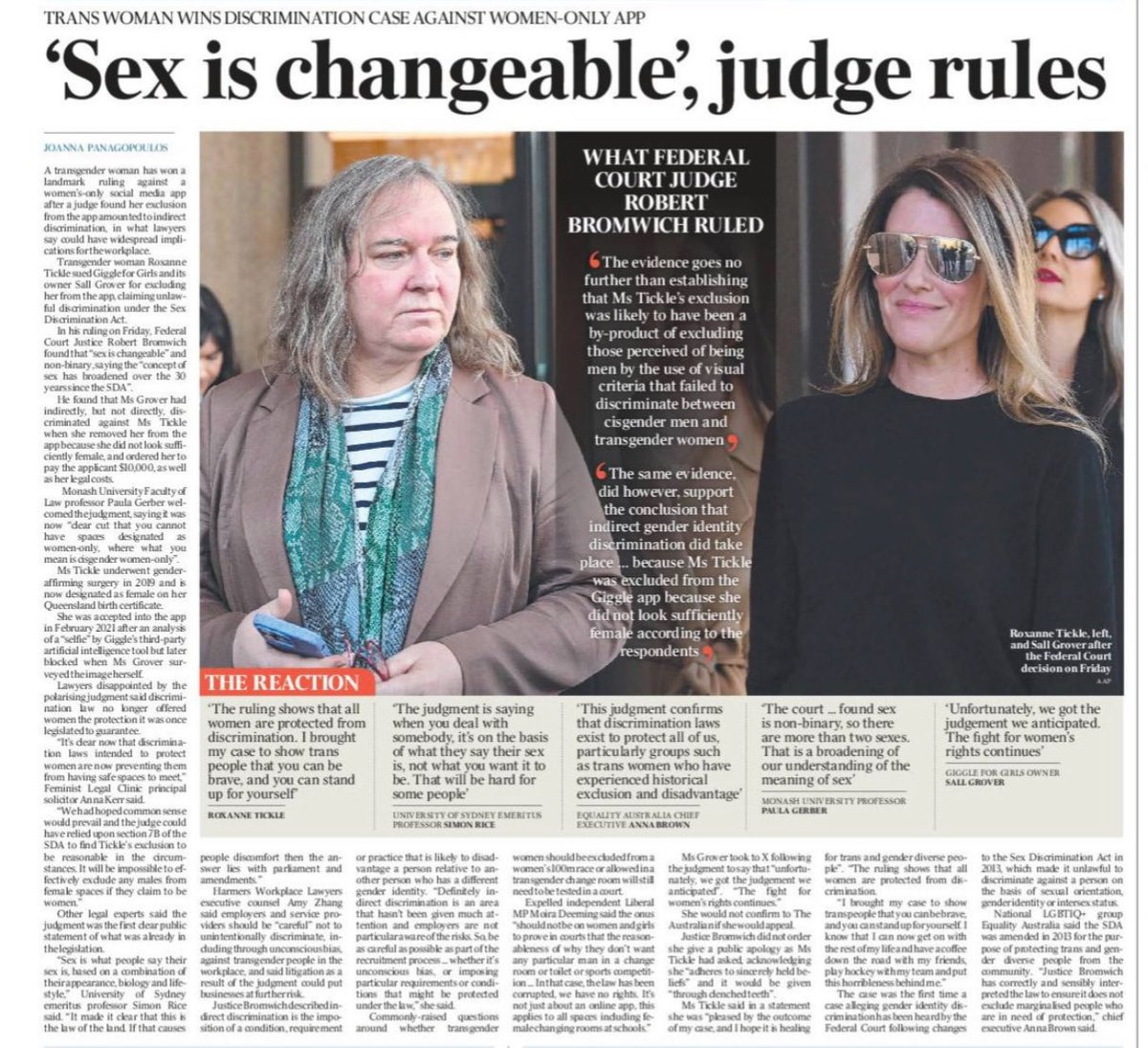 <a href="/roisinmurphy/">Róisín Murphy</a> I have no doubt that trans activists will say “no one is saying sex is changeable!” but I can guarantee that they are.