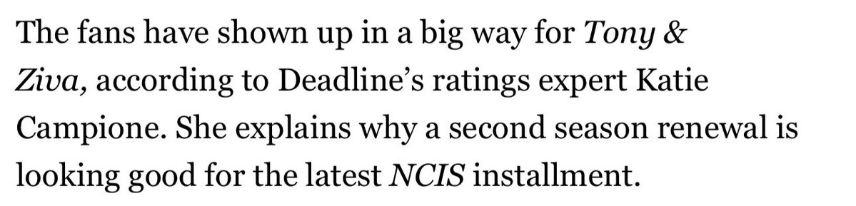 NCISTivaFans's tweet image. Let’s goooooo 🙌
deadline.com/2025/10/ncis-t…
#TonyandZiva #Tiva #NCISVerse