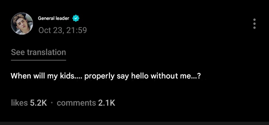 "when will my kids.... properly say hello without me" SEUNGCHEOL I AM IN TEARS