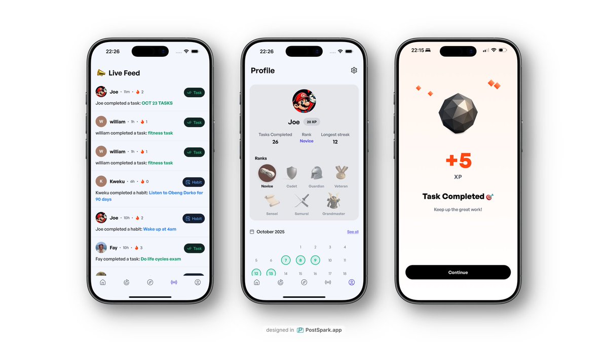 codingknite's tweet image. Shipped a new update for my productivity app 
- Gamified it a bit with XP points and Rankings
- Added a leaderboard to see who’s been most productive 
- Added notes & subtasks for goals 
Also posted about it on Reddit 🚀