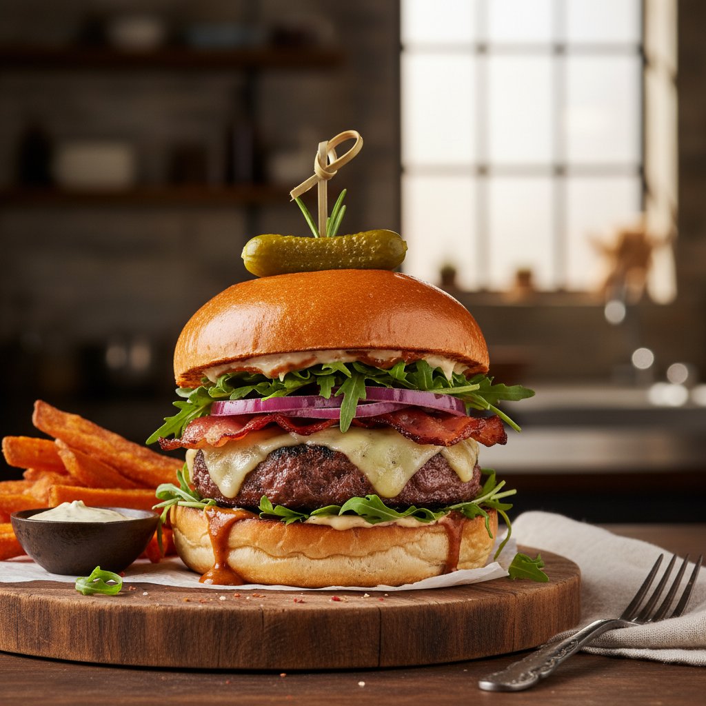 testkhan10's tweet image. Crispy bacon + melted cheese = the ultimate gourmet burger experience! 🍔✨ This mouthwatering masterpiece is calling your name. Who&apos;s ready to indulge? Tag a friend who needs to try this!

#GourmetBurger #BaconLovers #CheeseAddict #FoodPorn #Yummy