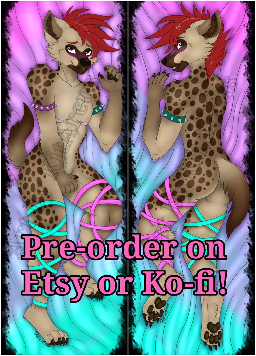 KitArcusDesigns's tweet image. My hyena, Shay is looking cute and ready to snuggle~
Pre-order his dakimakura today~
Ko-fi ~ ko-fi.com/s/3576318390
Etsy ~ etsy.com/listing/128316…
.
#furryart #furry