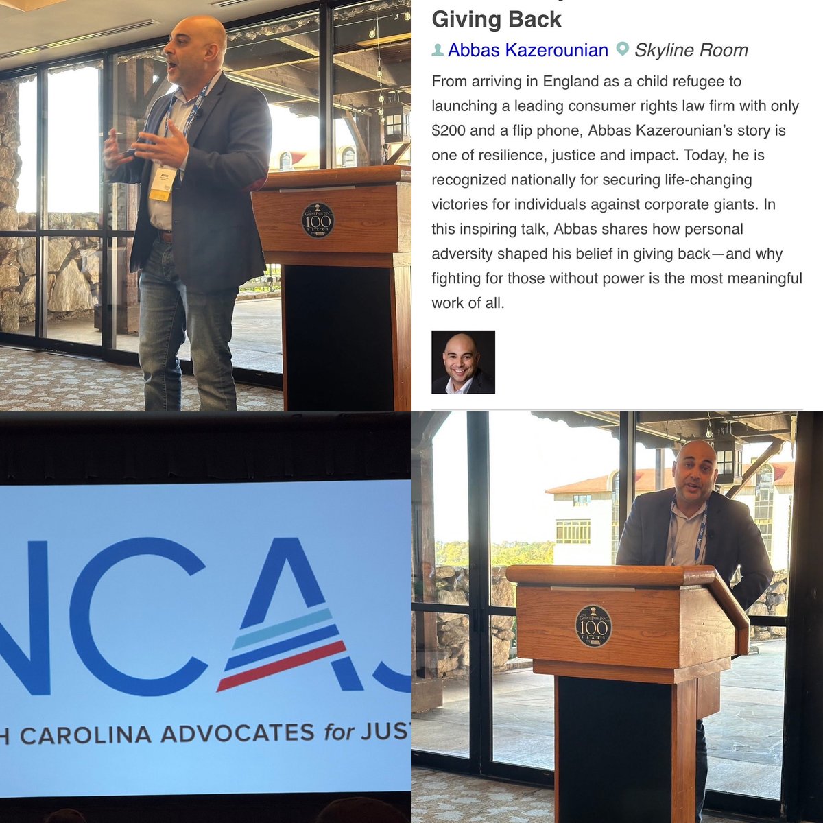 kazlglawyer's tweet image. It was a real honor to recently be the keynote speaker at the North Carolina Advocates for Justice convention in Asheville, NC. I met a group of really amazing lawyers and made some new friends. Thank you for hosting me @NCAJ_ . #klg #KeynoteSpeaker #keynote #justice #NC