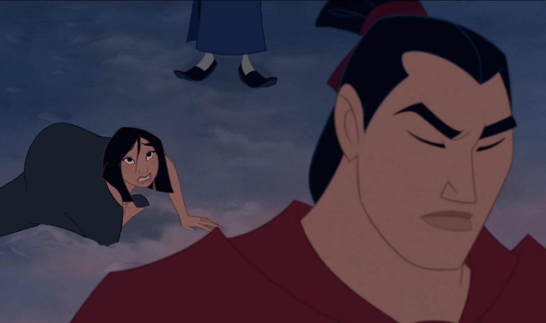pipnpadlxacoplx's tweet image. mind you, this was him after finding out Mulan was a girl. bro was mad disappointed😂😭