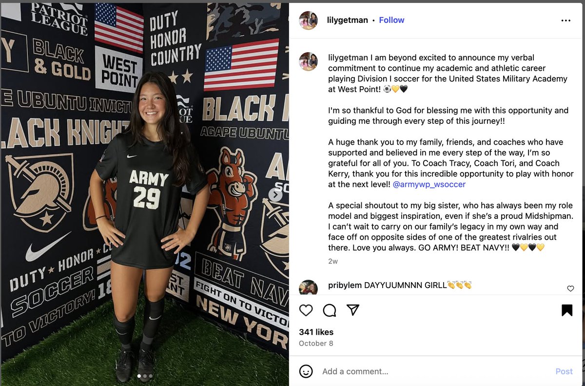 Congratulations ❤️!! Another #ECNL player has verbally committed to play college soccer!! If you want to see ALL the recent commitments browse through the thread below.