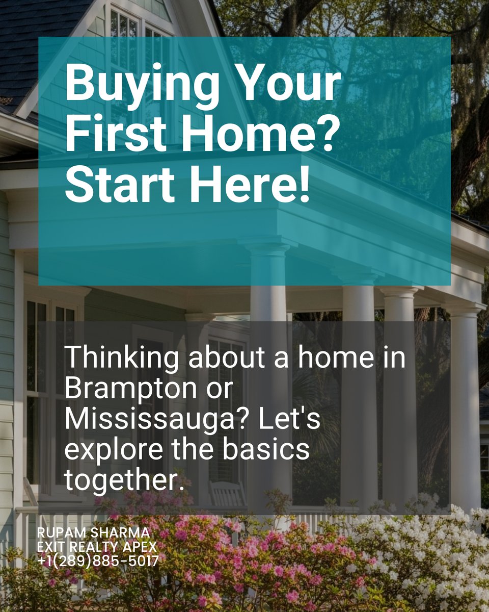 rupam1992's tweet image. Buying your first home in Brampton or Mississauga? 🎉 Start with the future in mind: think about schools, commute &amp;amp; room to grow. Remember, a budget-friendly choice today can be tomorrow’s best investment. What&apos;s your biggest concern? Let&apos;s chat! #FirstHomeTips