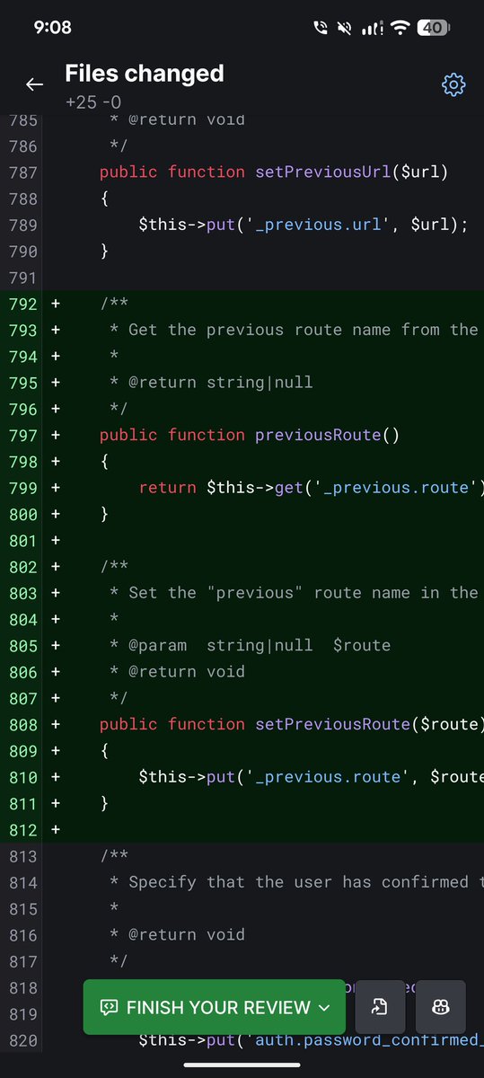 devhammed's tweet image. You can now access the previous route name starting from Laravel v12.35.1 
This is exactly what I need for the language switcher I'm planning to do for this current project I'm working on (because there is also a need for the locale prefix).
Thank you @taylorotwell !